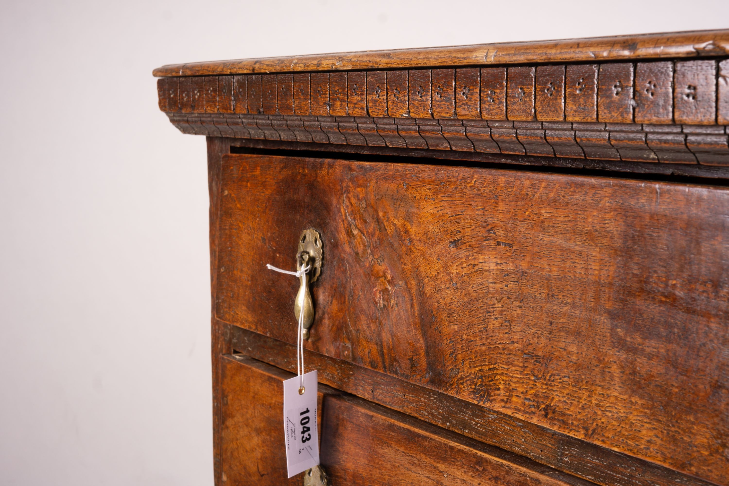 A 17th / late 18th century four drawer chest, length 100cm, depth 57cm, height 94cm